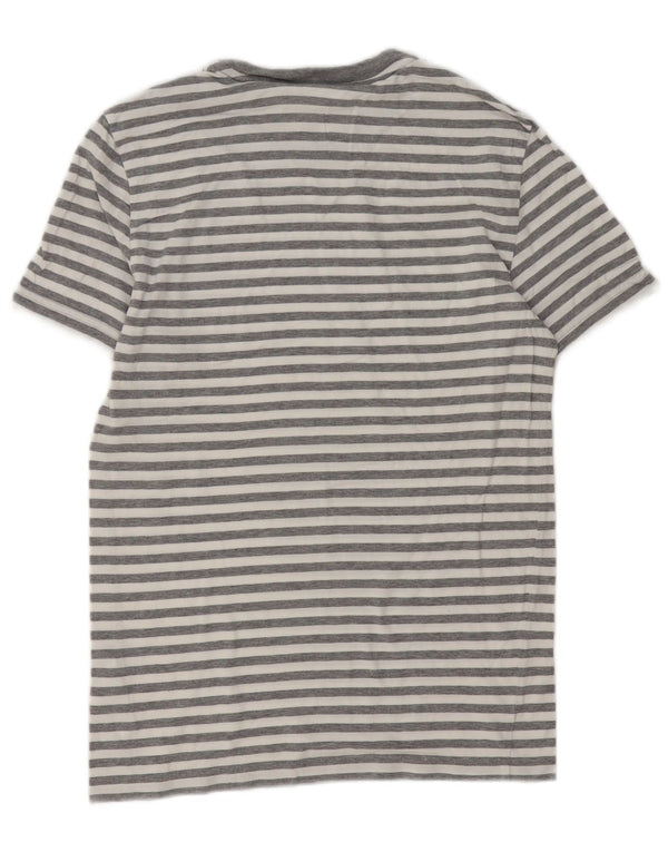 Calvin Klein T-Shirt Top XS Gris Rayé Coton Homme