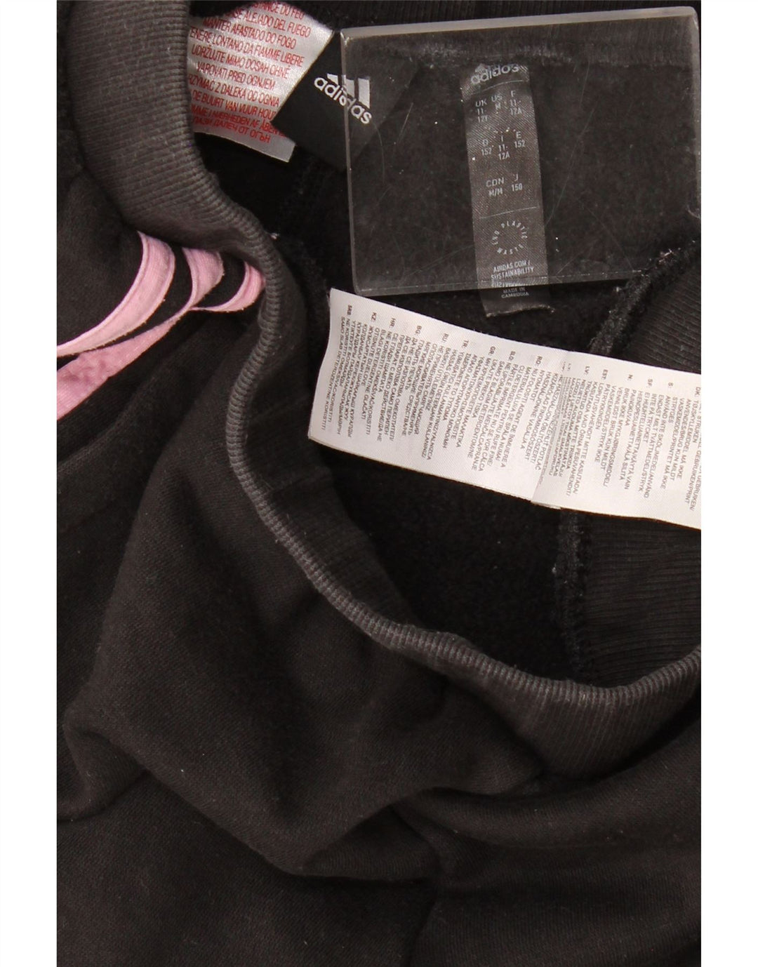 ADIDAS Pantalon de Survêtement Fille Joggers 11-12 ans Noir Coton