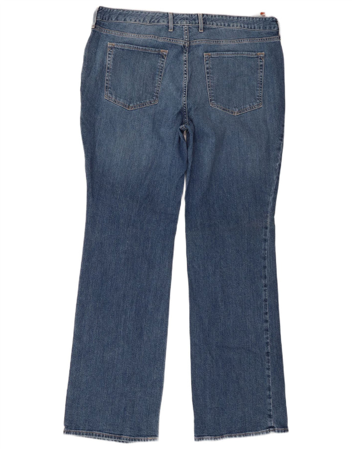 EDDIE BAUER Jean bootcut courbé pour femme US 16 2XL W36 L32 Bleu Coton