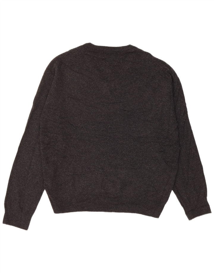 Marks & Spencer Pull coupe classique à col en V pour homme en laine noire