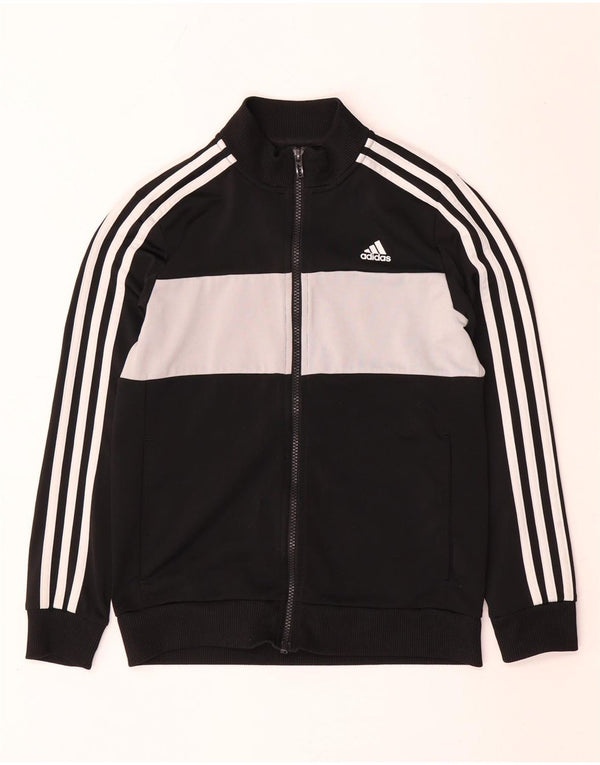 Adidas Veste de survêtement pour garçon 11-12 ans Noir Colorblock Polyester