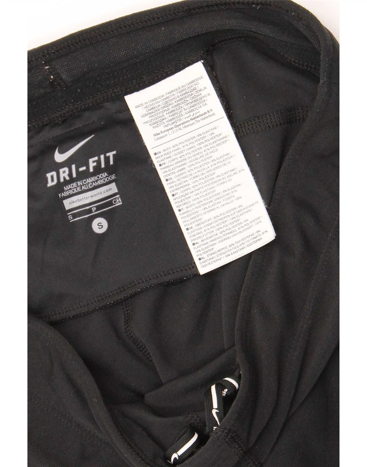 Nike Legging Capri Femme UK 8 Petit Polyester à Pois Noir