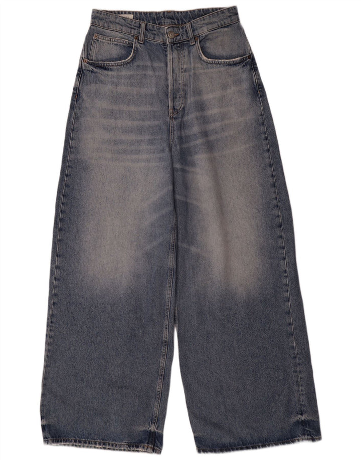 ZARA Jean large pour homme EU 38 Small W30 L31 Bleu Coton