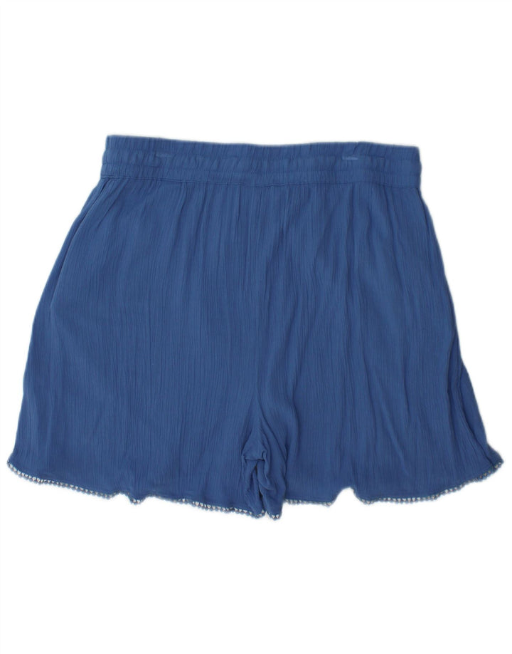 Marks & Spencer Short Femme UK12 Medium W30 Bleu Viscose