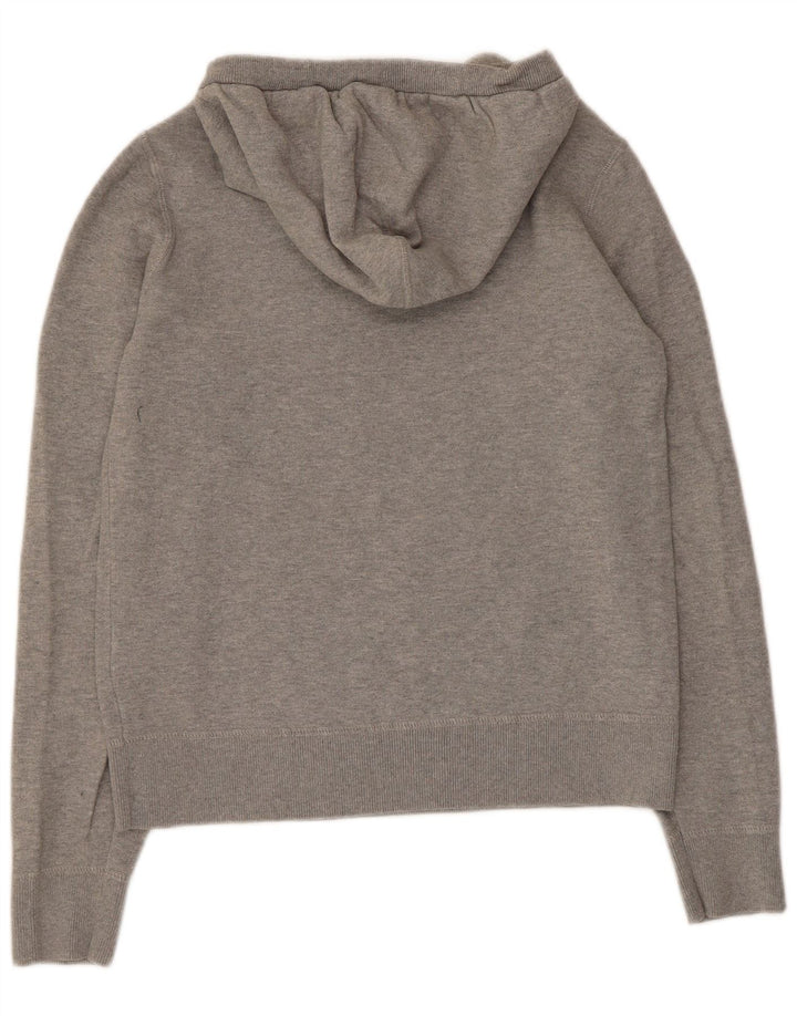 Superdry Pull à capuche pour femme UK 8 Small Gris Coton