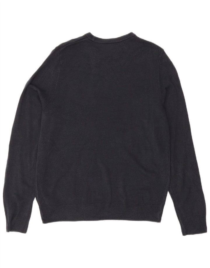 Marks & Spencer Pull Col Rond Homme Bleu Marine Moyen Acrylique