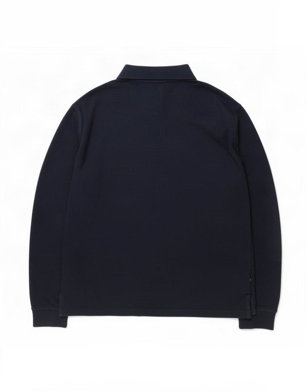 James Pringle Sweat-shirt à col polo pour homme XL en coton bleu marine