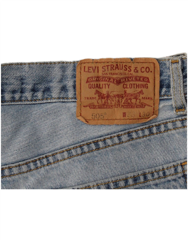 Levi's Short en Jean 505 Taille Haute Regular Fit Femme Bleu Moyen W33