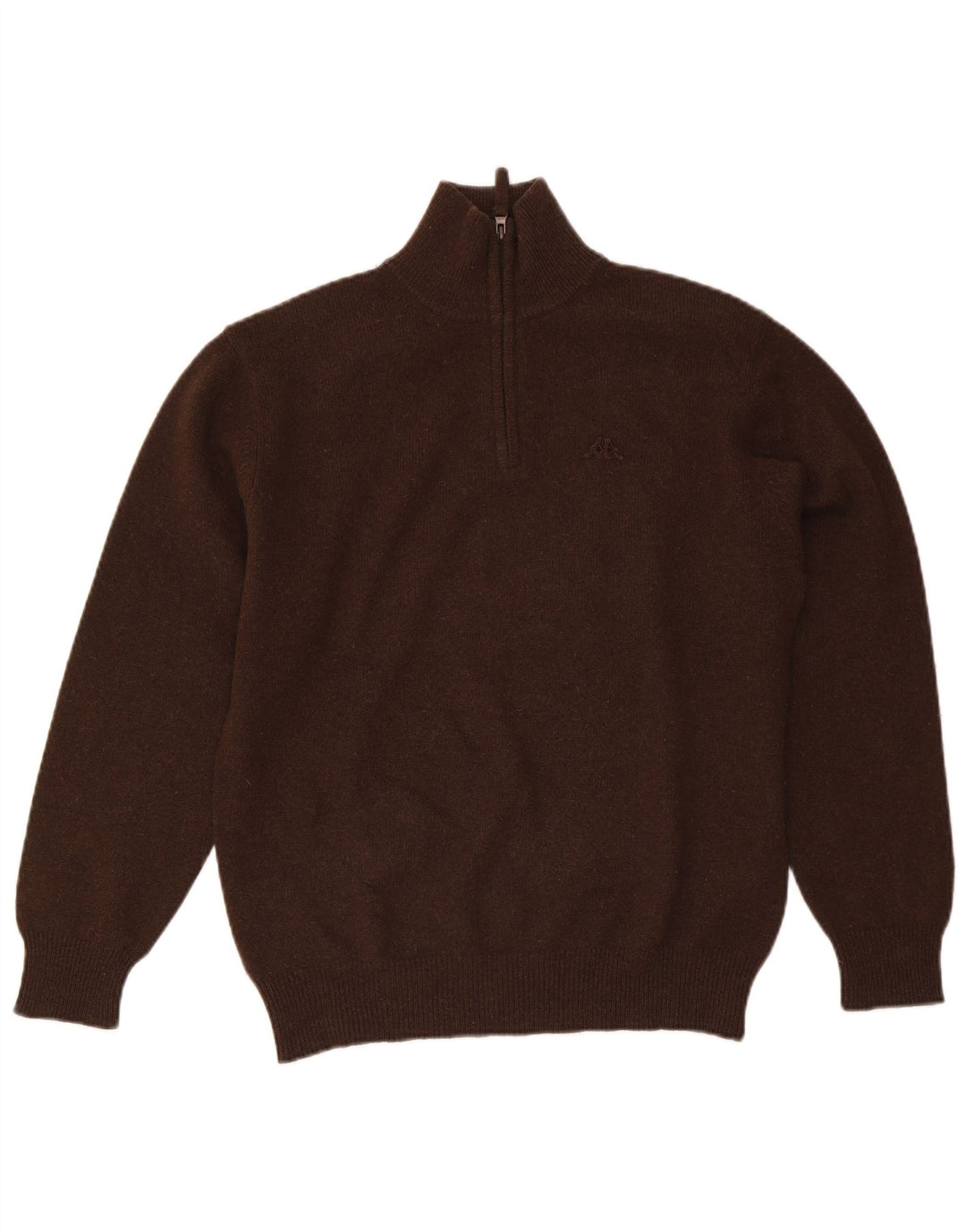 Kappa Pull Col Zippé Homme Laine Marron Moyen