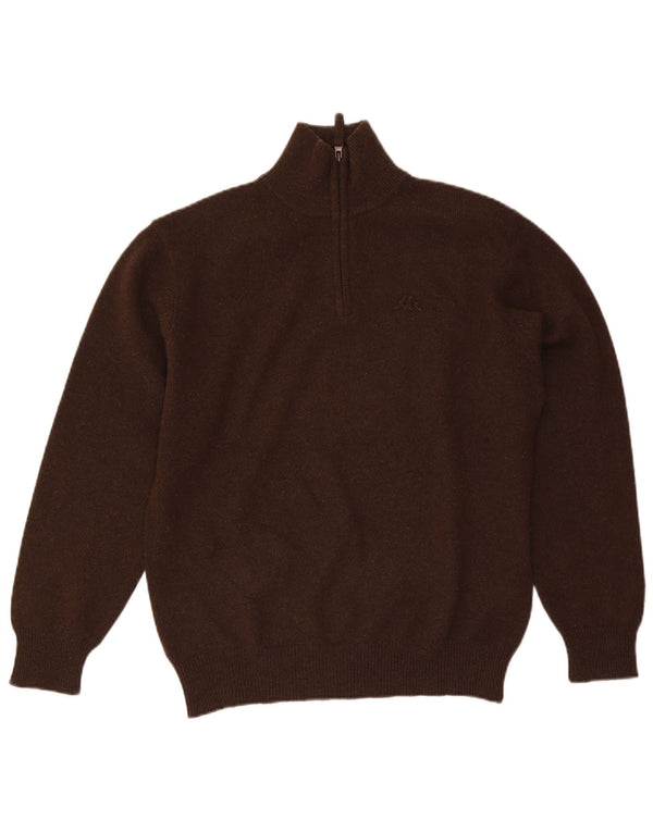 Kappa Pull Col Zippé Homme Laine Marron Moyen