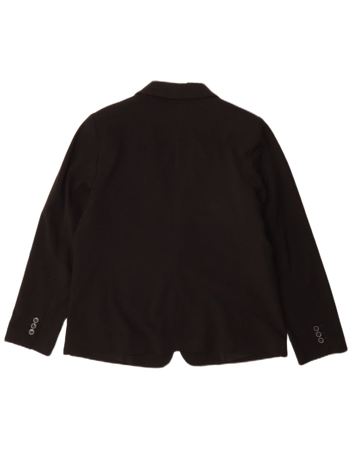 Marks & Spencer Veste blazer à 1 bouton pour femme UK 14 Large Noir Polyester