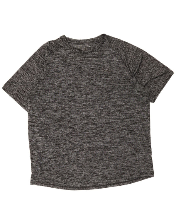 Under Armour T-Shirt Homme Top 2XL Gris Moucheté Polyester