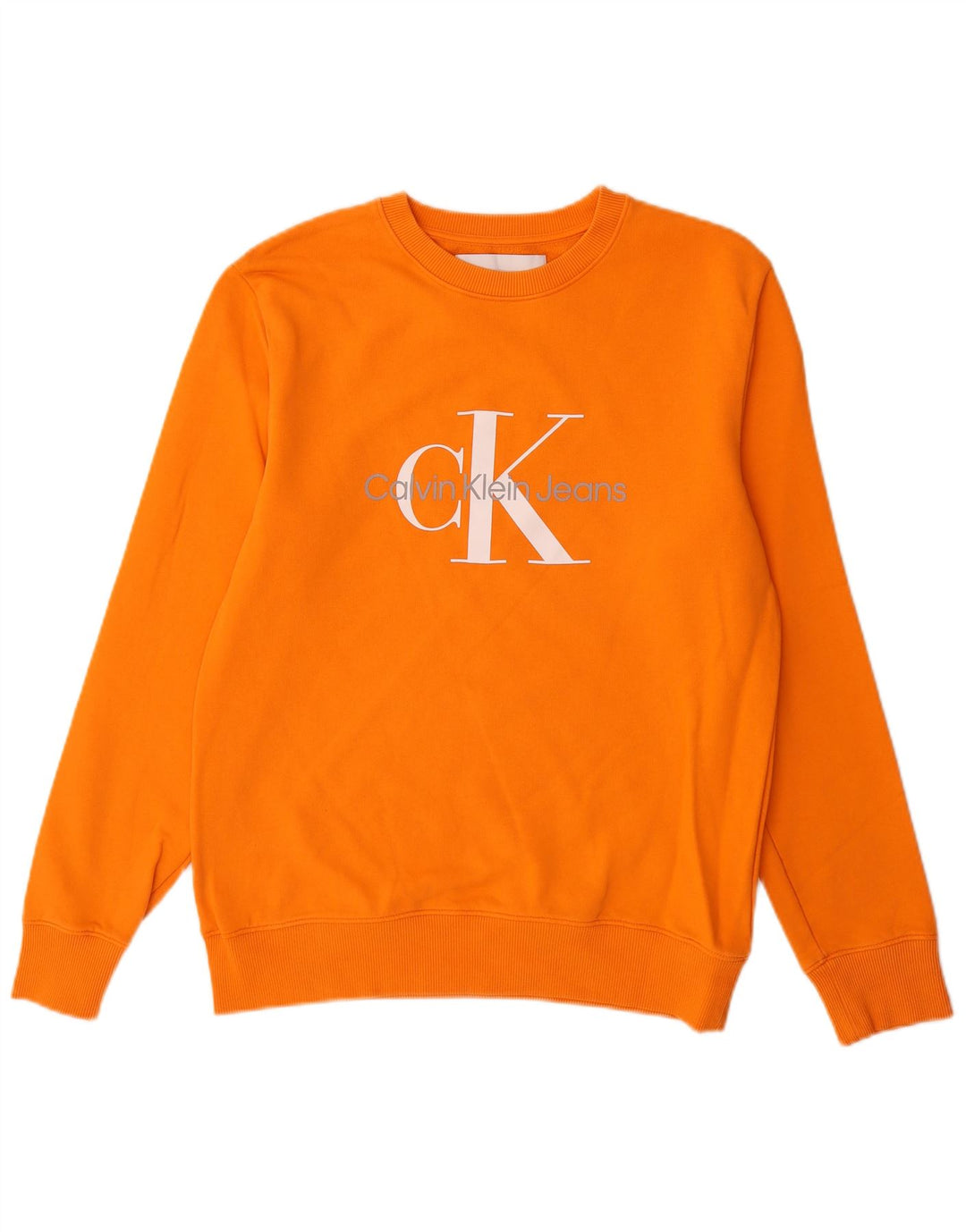 Calvin Klein Jeans Sweat-Shirt Graphique Homme Orange Moyen Coton