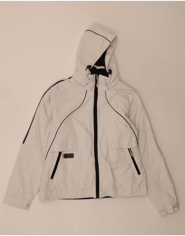 Brugi Veste rembourrée à capuche pour femme UK 44 Medium Blanc Polyamide