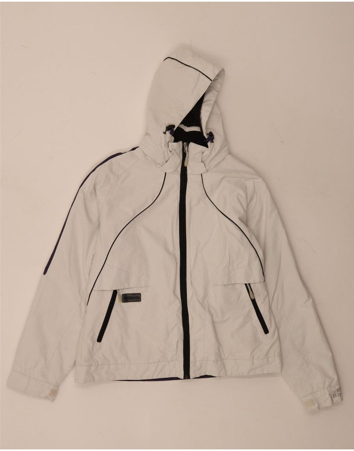 Brugi Veste rembourrée à capuche pour femme UK 44 Medium Blanc Polyamide