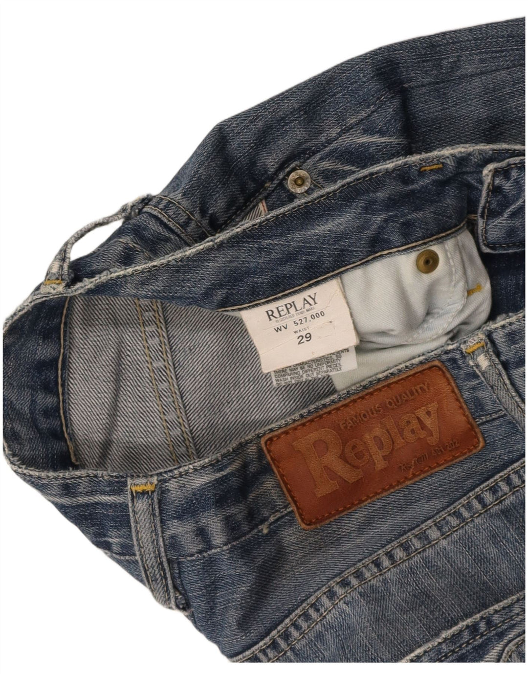 REPLAY Womens Tapered Jeans W29 L25 Blue Cotton