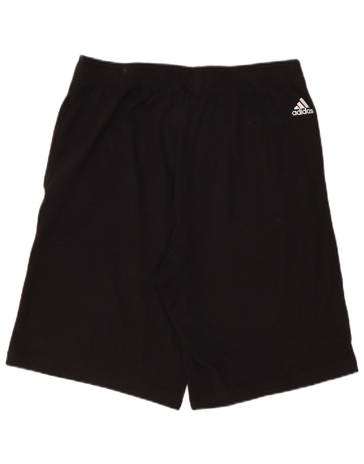Adidas Short de sport graphique pour homme en coton noir moyen