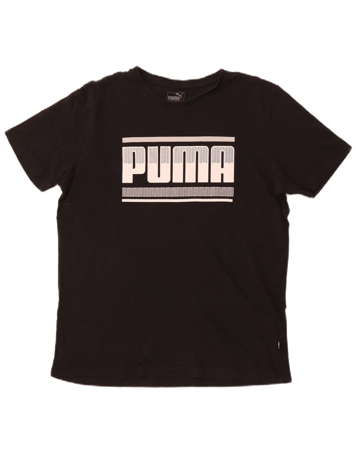 PUMA T-shirt graphique pour hommes, grand, noir, coton