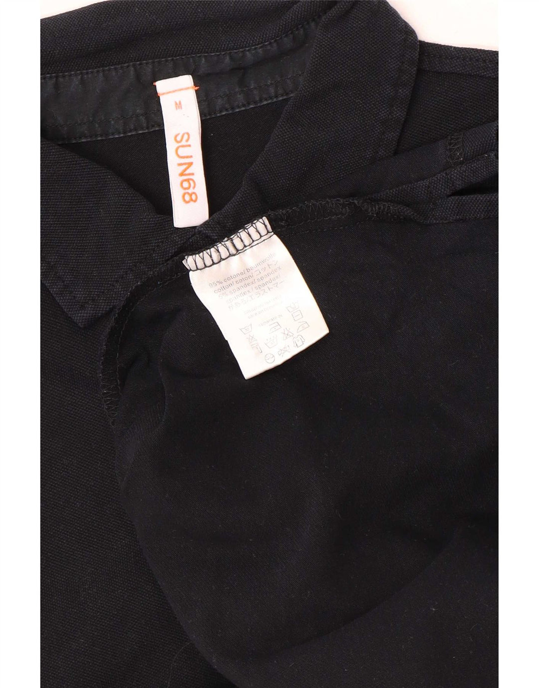 Sun68 Polo Homme Coton Noir Moyen