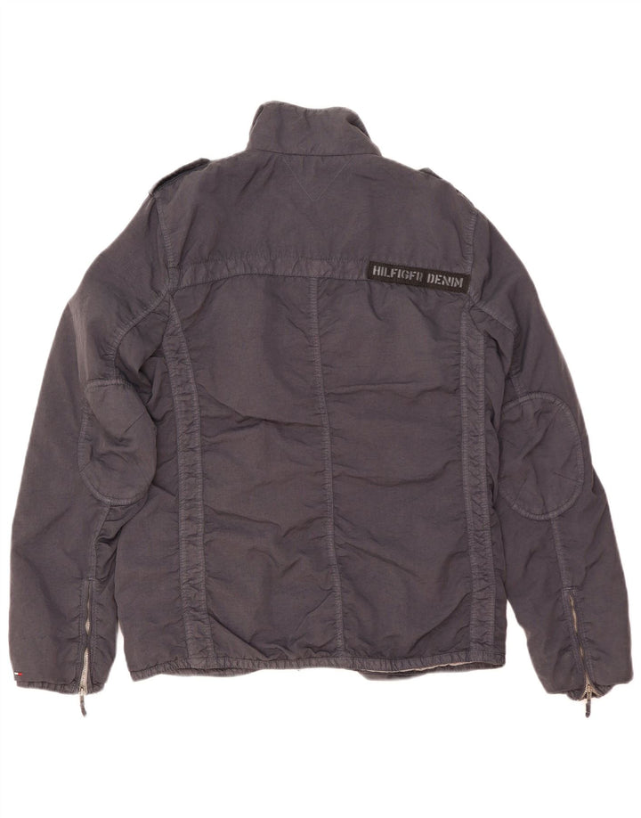 TOMMY HILFIGER Veste Militaire Homme UK 38 Medium Bleu Marine Nylon
