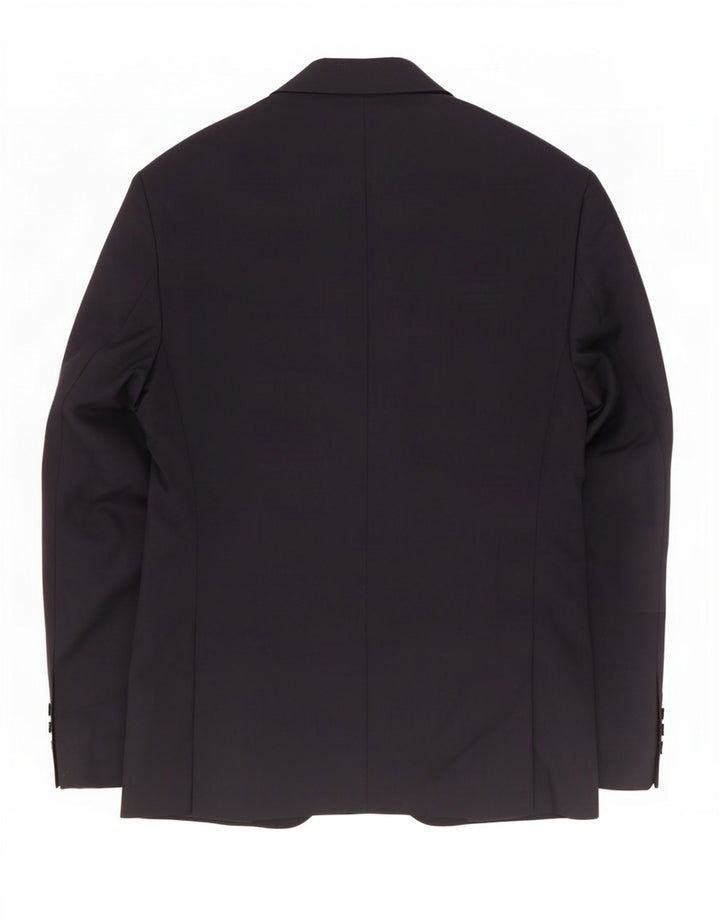 Zara Veste Blazer Sartorial 2 Boutons Homme EU 50 Bleu Marine Moyen Polyester