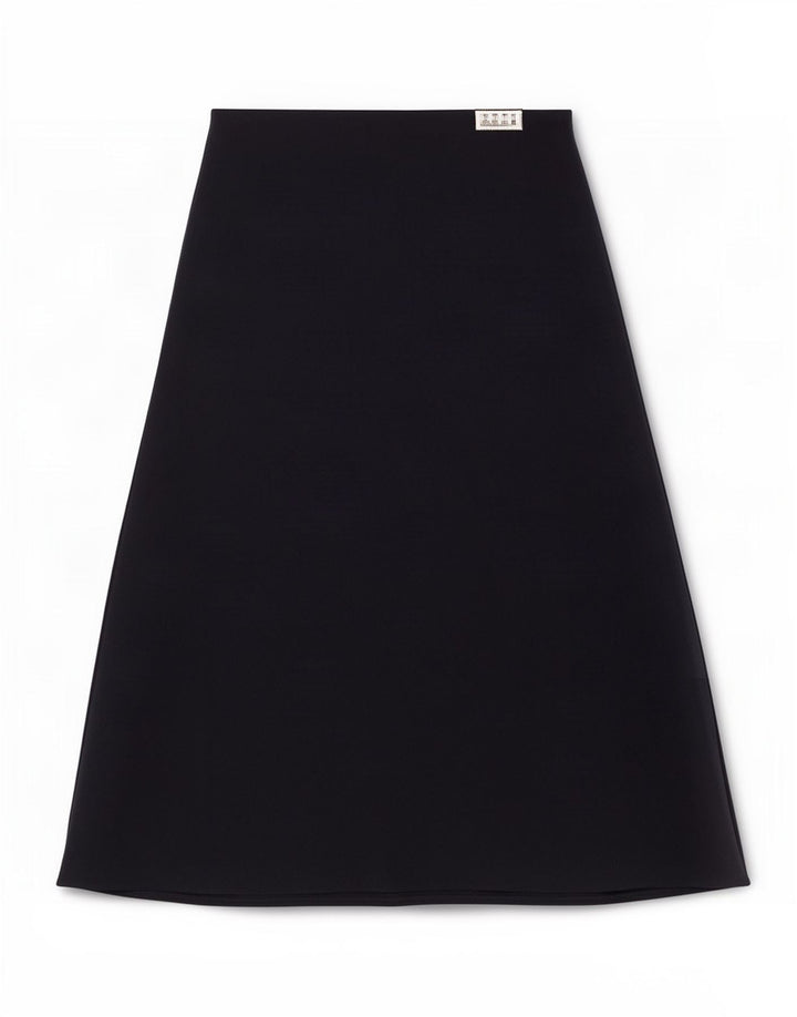 Marks & Spencer Jupe mi-longue pour femme UK 12 Medium W33 Bleu marine Polyester