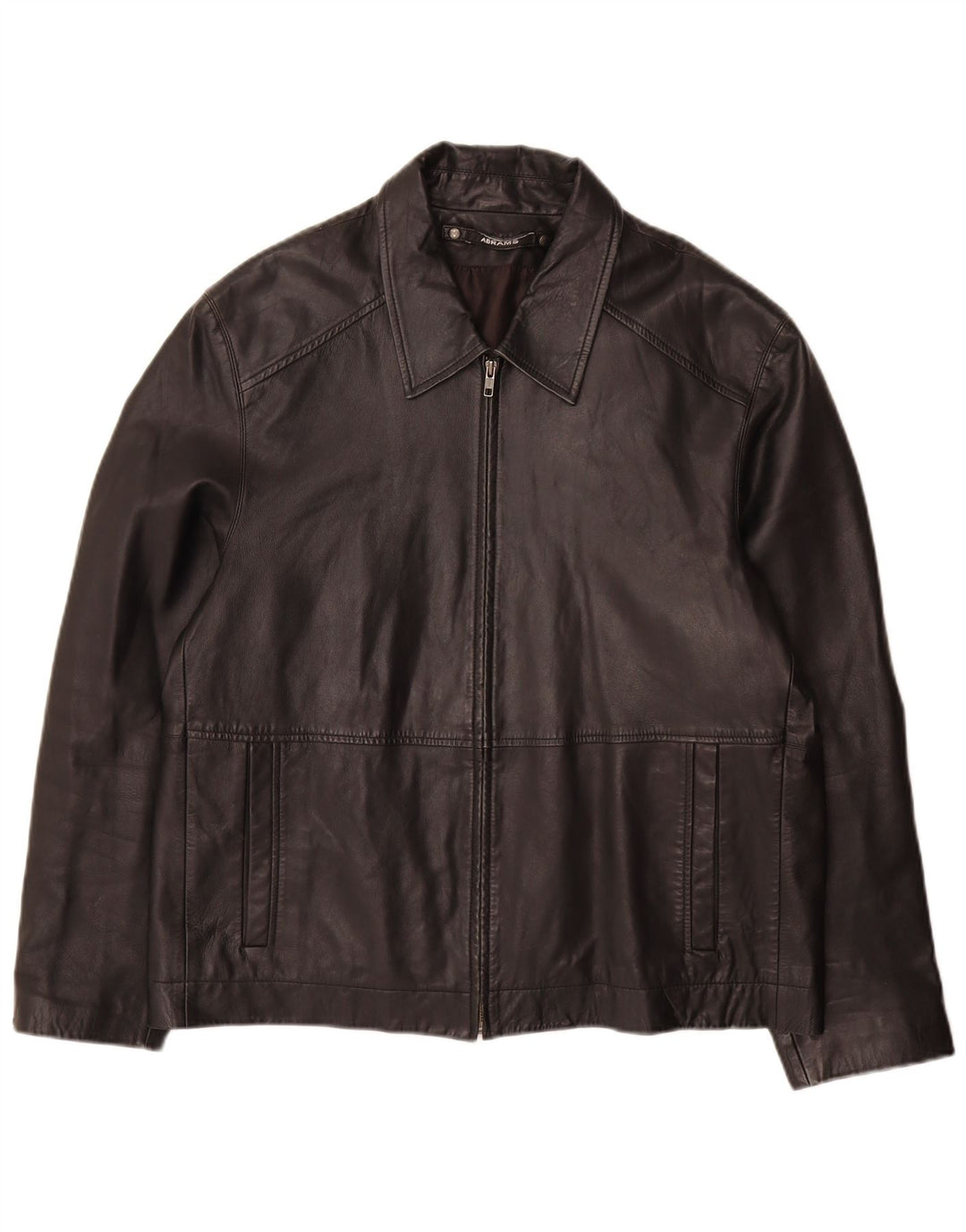 Abrams Veste en cuir pour homme IT 52 XL Cuir noir