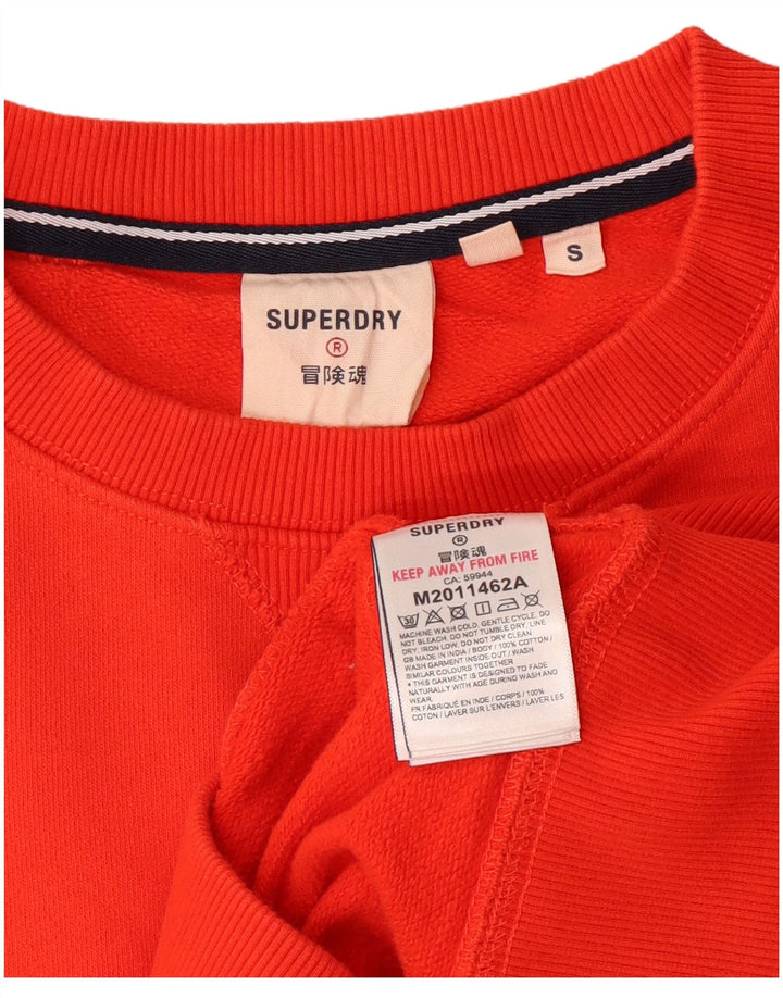 SUPERDRY Sweat-Shirt Homme Petit Orange Coton