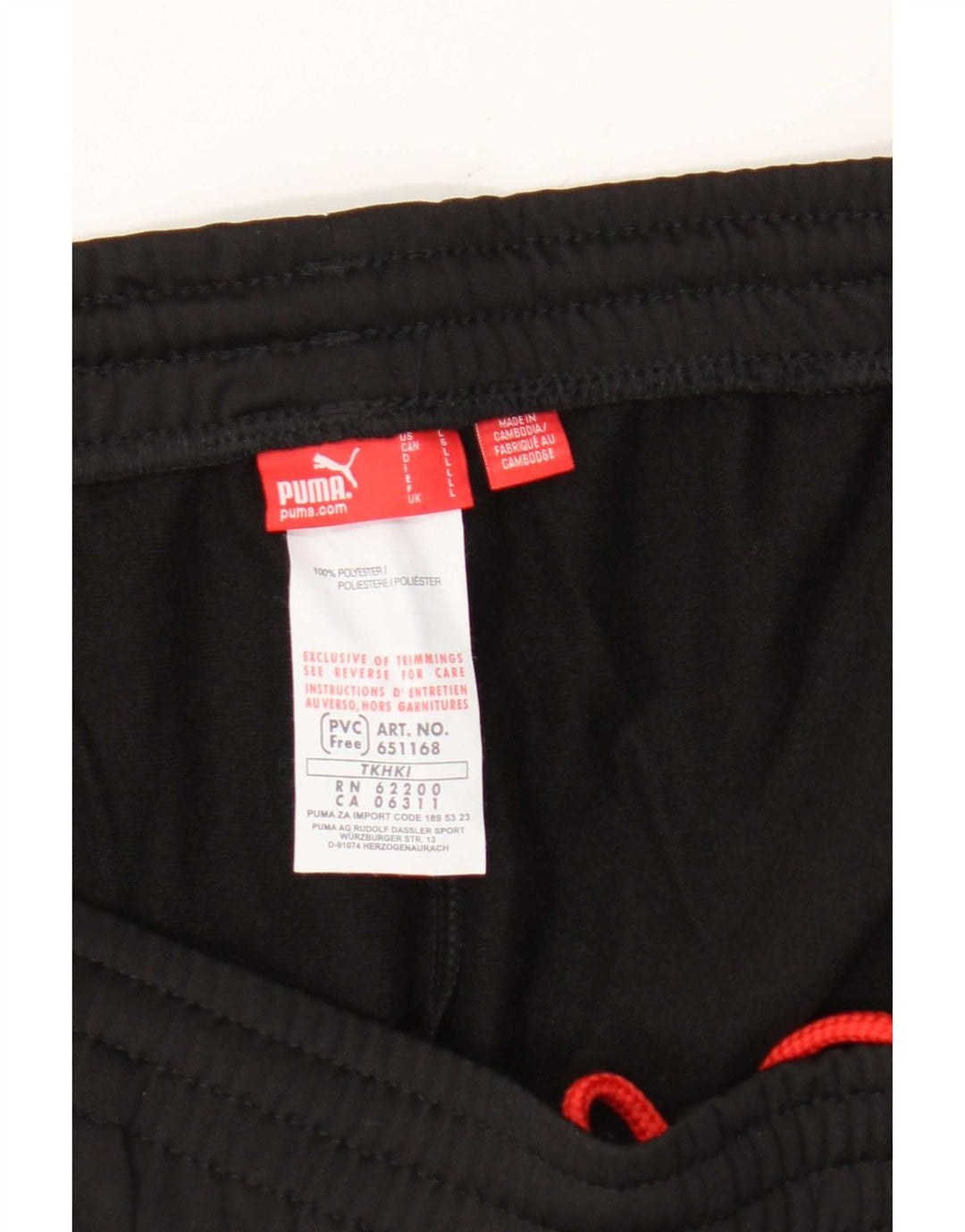 Puma Pantalon de survêtement pour homme Taille L Noir Polyester