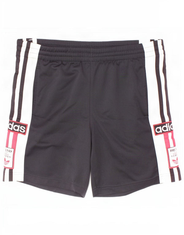 Adidas Short de Sport Graphique Garçon 11-12 Ans Noir Colorblock Polyester