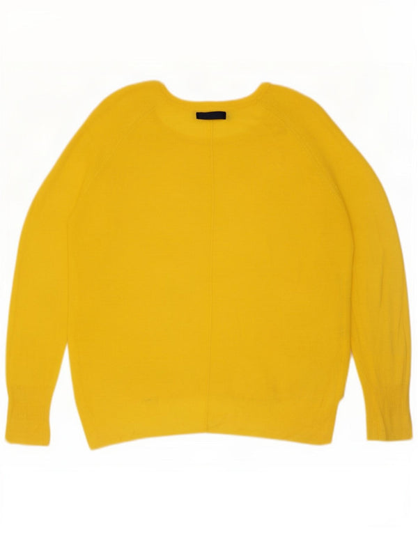 Zara Pull col bateau pour femme UK 14 Viscose jaune moyen