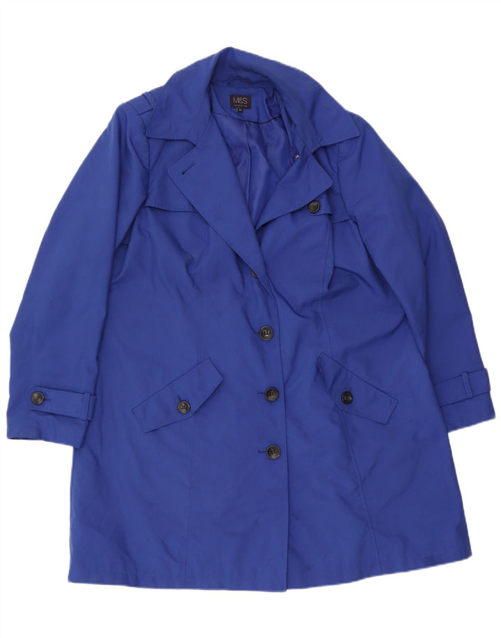Marks & Spencer Trench-Coat Femme UK 20 2XL Bleu Polyester