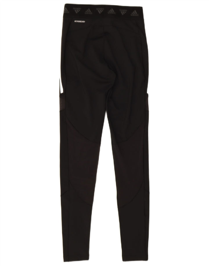 Adidas Femmes Aeroready Leggings UK 8/10 Petit Noir Polyester