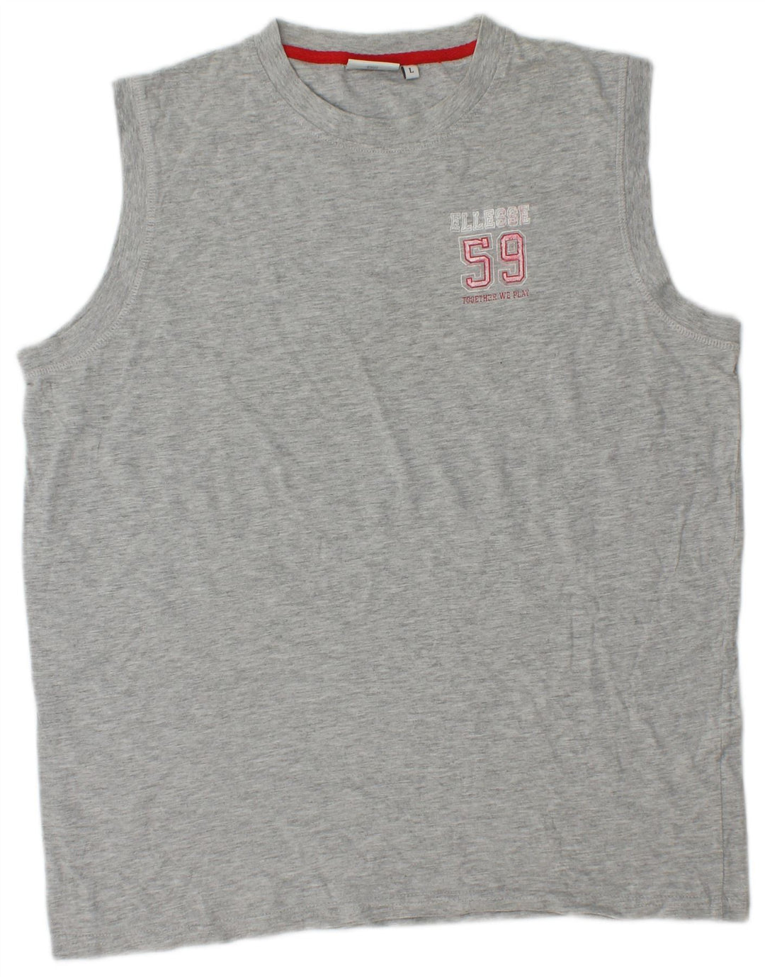 Ellesse Débardeur Large Gris Moucheté Coton Homme