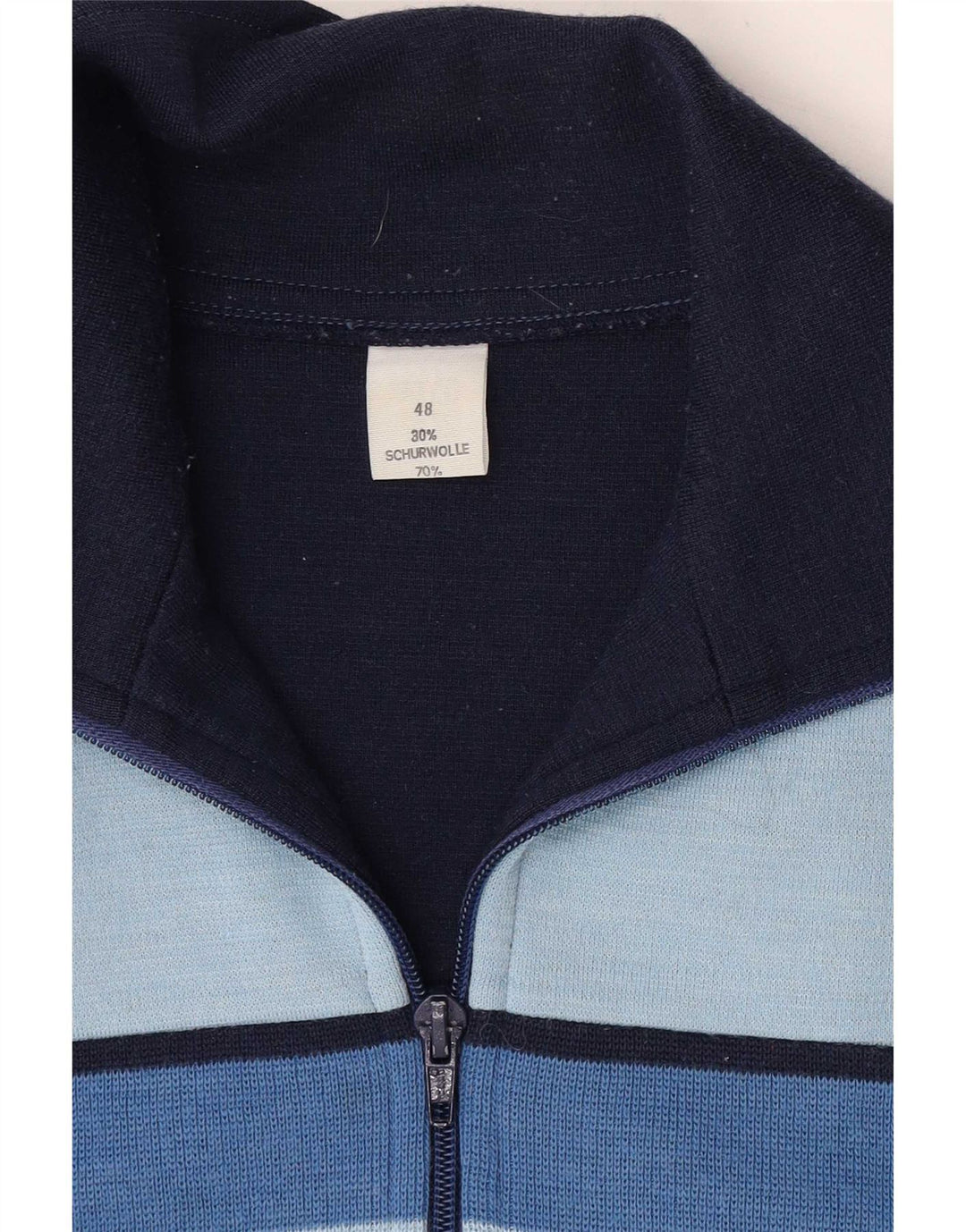 vintage Mens Survêtement Top Jacket IT 48 Medium Navy Blue Colourblock