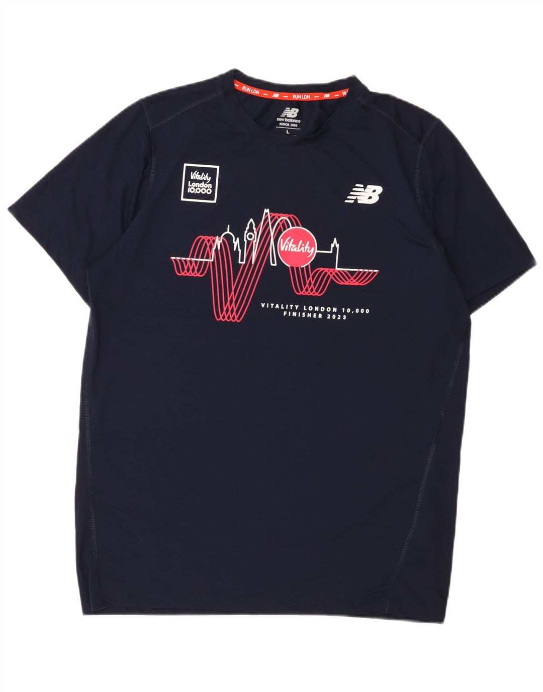 New Balance T-Shirt Graphique Homme Grand Bleu Marine Polyester