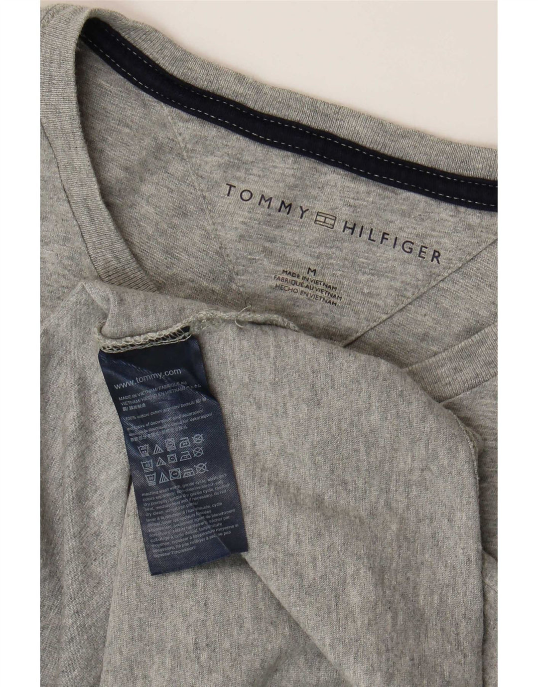 Tommy Hilfiger T-Shirt Homme Gris Moyen Coton