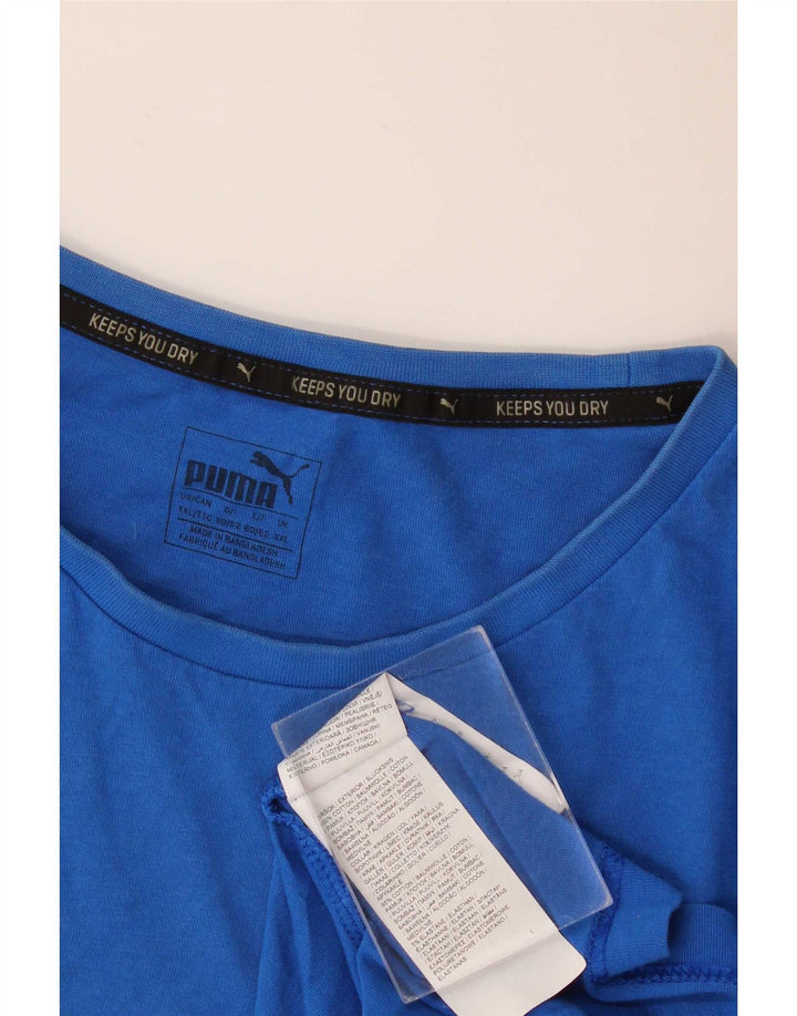 Puma T-shirt graphique pour homme 2XL Bleu Coton