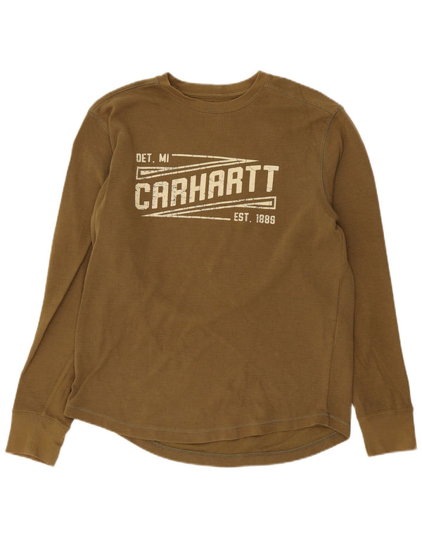 Carhartt Haut graphique à manches longues pour homme Coupe décontractée en coton vert moyen