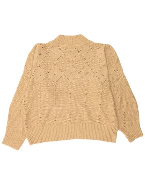 Fat Face Pull col roulé pour femme UK 24 4XL Beige Argyle/Diamant