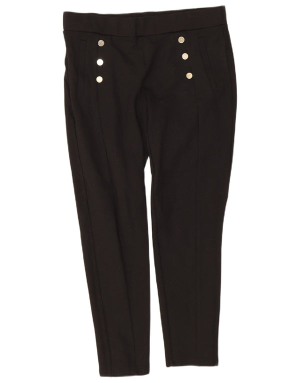 Zara Pantalon décontracté court slim pour femme XL W32 L25 Noir Viscose