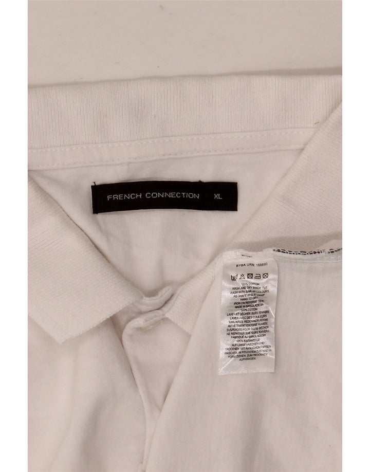 French Connection Polo Homme XL Blanc Coton
