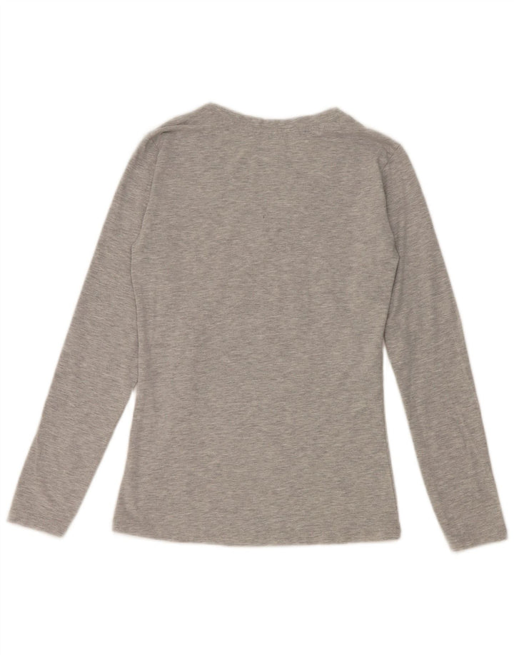 Pickwick Haut graphique à manches longues pour femme UK 8 Small Viscose mouchetée gris