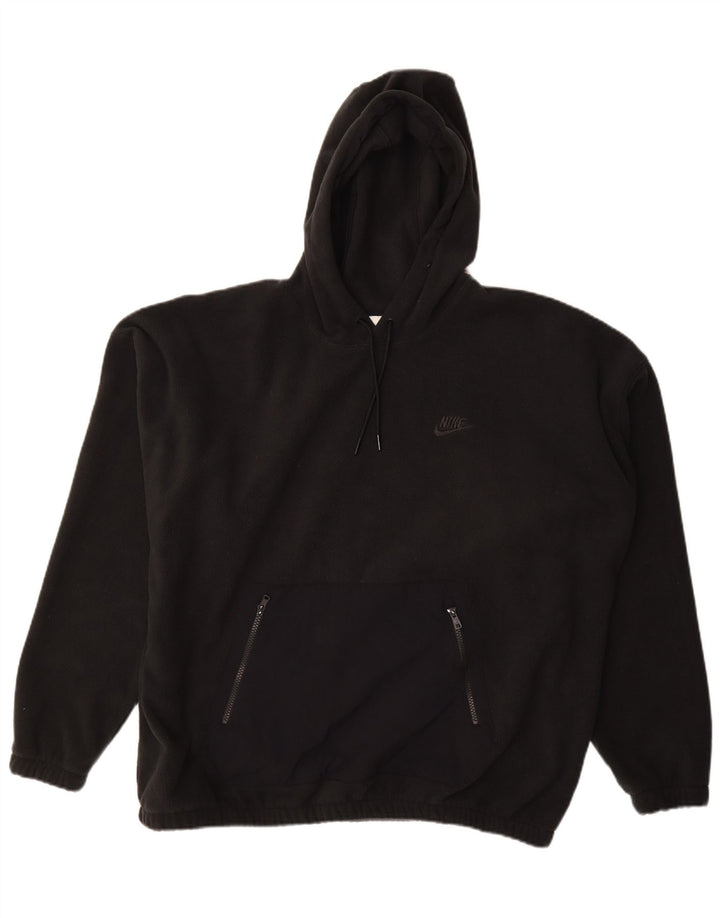 Nike Pull polaire à capuche pour homme Large Noir Polyester