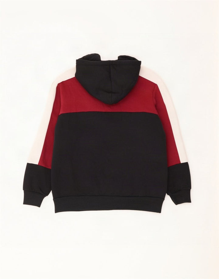Umbro Pull à capuche zippé pour homme XL Noir Colorblock Polyester