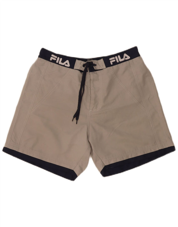 Fila Short de Bain Graphic Homme Gris Moyen Polyester Colorblock