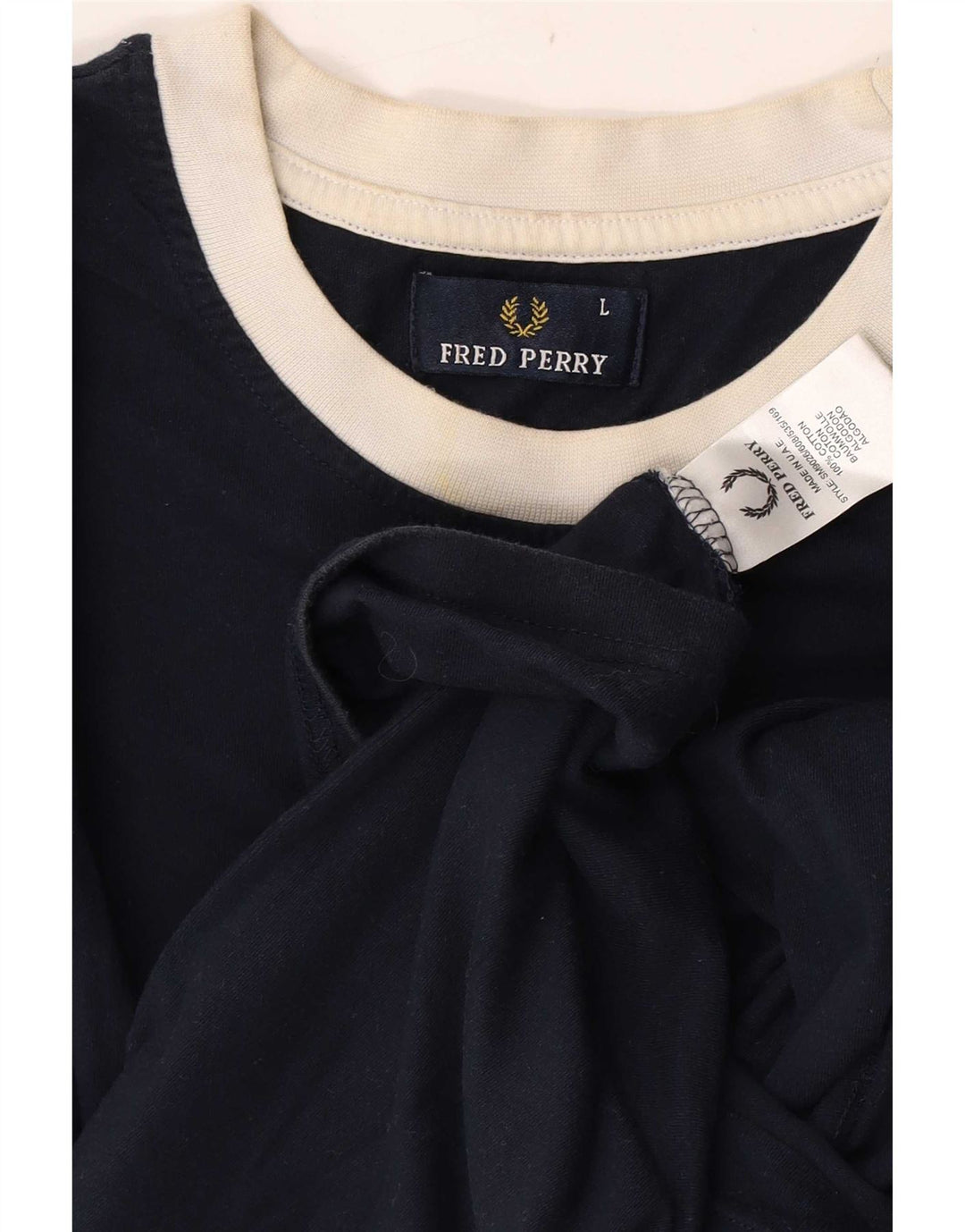 Fred Perry T-Shirt Homme Haut Large Bleu Marine Coton