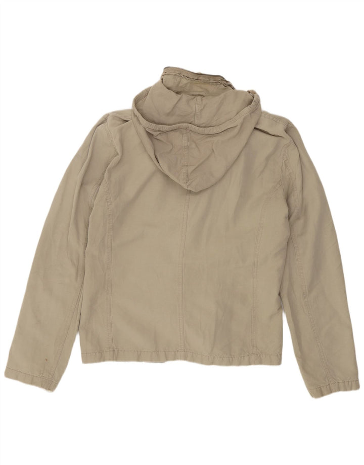 Armani Jeans Veste bomber à capuche pour homme EU 50 Coton beige moyen