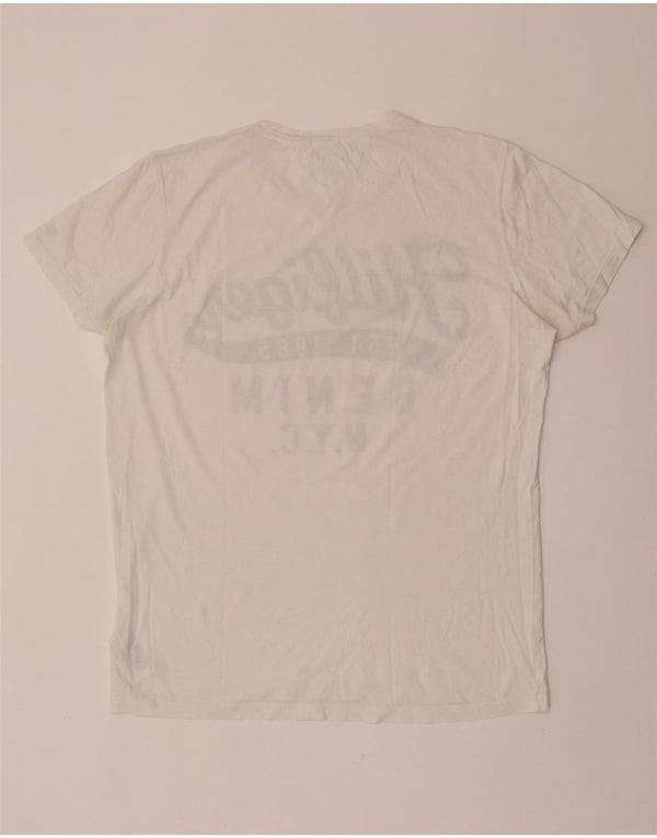 Tommy Hilfiger T-shirt graphique pour homme XL Blanc Coton
