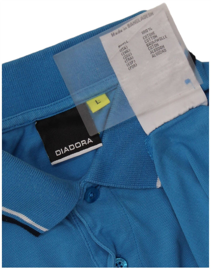 DIADORA Polo Homme Grand Bleu Coton
